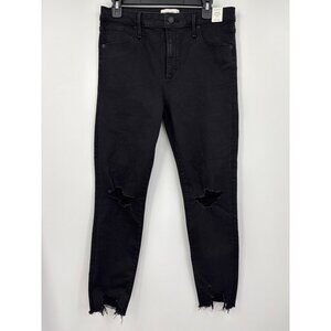 Abercrombie & Fitch High Rise Super Skinny Ankle Jean Black 31/12 Regular NEW